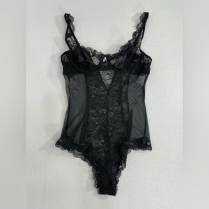 Victoria’s Secret black lace mesh teddy size 34B